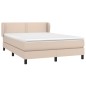 Boxspringbett Matratze Cappuccino-Braun 140x190cm Kunstleder