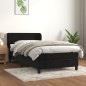 Boxspringbett mit Matratze Schwarz 90x190 cm Samt