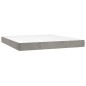 Boxspringbett mit Matratze Hellgrau 180x200 cm Samt