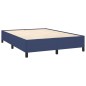 Boxspringbett mit Matratze Blau 140x200 cm Stoff