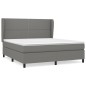 Boxspringbett mit Matratze Dunkelgrau 180x200 cm Stoff