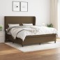 Boxspringbett mit Matratze Dunkelbraun 180x200 cm Stoff