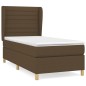 Boxspringbett mit Matratze Dunkelbraun 80x200 cm Stoff