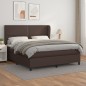 Boxspringbett mit Matratze Braun 180x200 cm Kunstleder