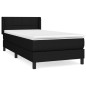 Boxspringbett mit Matratze Schwarz 90x200 cm Stoff