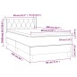 Boxspringbett mit Matratze Hellgrau 80x200 cm Stoff