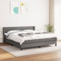 Boxspringbett mit Matratze Dunkelgrau 160x200 cm Stoff