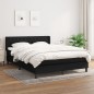 Boxspringbett mit Matratze Schwarz 140x190 cm Stoff