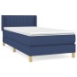 Boxspringbett mit Matratze Blau 80x200 cm Stoff