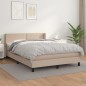 Boxspringbett Matratze Cappuccino-Braun 140x200cm Kunstleder