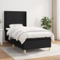 Boxspringbett mit Matratze Schwarz 100x200 cm Stoff