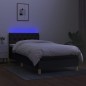 Boxspringbett mit Matratze & LED Schwarz 80x200 cm Stoff