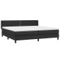 Boxspringbett mit Matratze Schwarz 200x200 cm Kunstleder