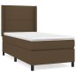 Boxspringbett mit Matratze Dunkelbraun 80x200 cm Stoff