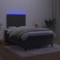 Boxspringbett mit Matratze & LED Schwarz 120x200 cm Samt