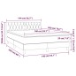 Boxspringbett mit Matratze & LED Creme 140x200 cm Stoff