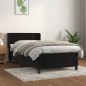 Boxspringbett mit Matratze Schwarz 90x200 cm Samt