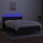 Boxspringbett mit Matratze & LED Schwarz 140x200 cm Stoff