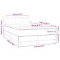 Boxspringbett mit Matratze & LED Schwarz 120x200 cm Stoff