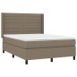 Boxspringbett mit Matratze Taupe 140x190 cm Stoff