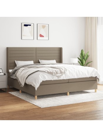 Boxspringbett mit Matratze Taupe 200x200 cm Stoff