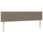 Boxspringbett mit Matratze & LED Taupe 200x200 cm Stoff