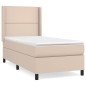 Boxspringbett mit Matratze Cappuccino-Braun 80x200cm Kunstleder