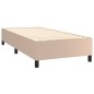 Boxspringbett mit Matratze Cappuccino-Braun 80x200cm Kunstleder