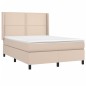 Boxspringbett Matratze Cappuccino-Braun 140x200cm Kunstleder