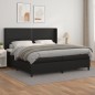 Boxspringbett mit Matratze Schwarz 200x200 cm Kunstleder