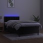 Boxspringbett mit Matratze & LED Schwarz 80x200 cm Samt