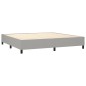 Boxspringbett mit Matratze & LED Hellgrau 200x200 cm Stoff