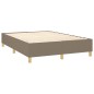 Boxspringbett mit Matratze & LED Taupe 140x190 cm Stoff