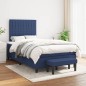 Boxspringbett mit Matratze Blau 120x200 cm Stoff