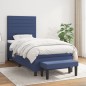 Boxspringbett mit Matratze Blau 80x200 cm Stoff