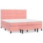 Boxspringbett mit Matratze Rosa 200x200 cm Samt