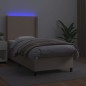 Boxspringbett mit Matratze & LED Cappuccino-Braun 80x200cm