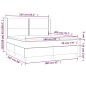 Boxspringbett mit Matratze & LED Schwarz 160x200 cm Samt