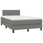 Boxspringbett mit Matratze Dunkelgrau 120x200 cm Stoff