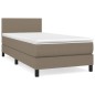 Boxspringbett mit Matratze Taupe 100x200 cm Stoff