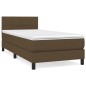 Boxspringbett mit Matratze Dunkelbraun 100x200 cm Stoff