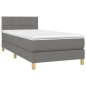 Boxspringbett mit Matratze Dunkelgrau 90x190 cm Stoff