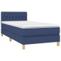 Boxspringbett mit Matratze Blau 80x200 cm Stoff