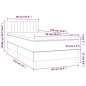 Boxspringbett mit Matratze Schwarz 90x190 cm Samt