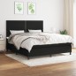 Boxspringbett mit Matratze Schwarz 180x200 cm Stoff