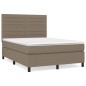 Boxspringbett mit Matratze Taupe 140x190 cm Stoff