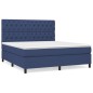 Boxspringbett mit Matratze Blau 160x200 cm Stoff