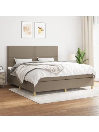 Boxspringbett mit Matratze Taupe 200x200 cm Stoff