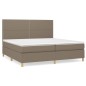 Boxspringbett mit Matratze Taupe 200x200 cm Stoff