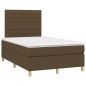 Boxspringbett mit Matratze Dunkelbraun 120x200 cm Stoff